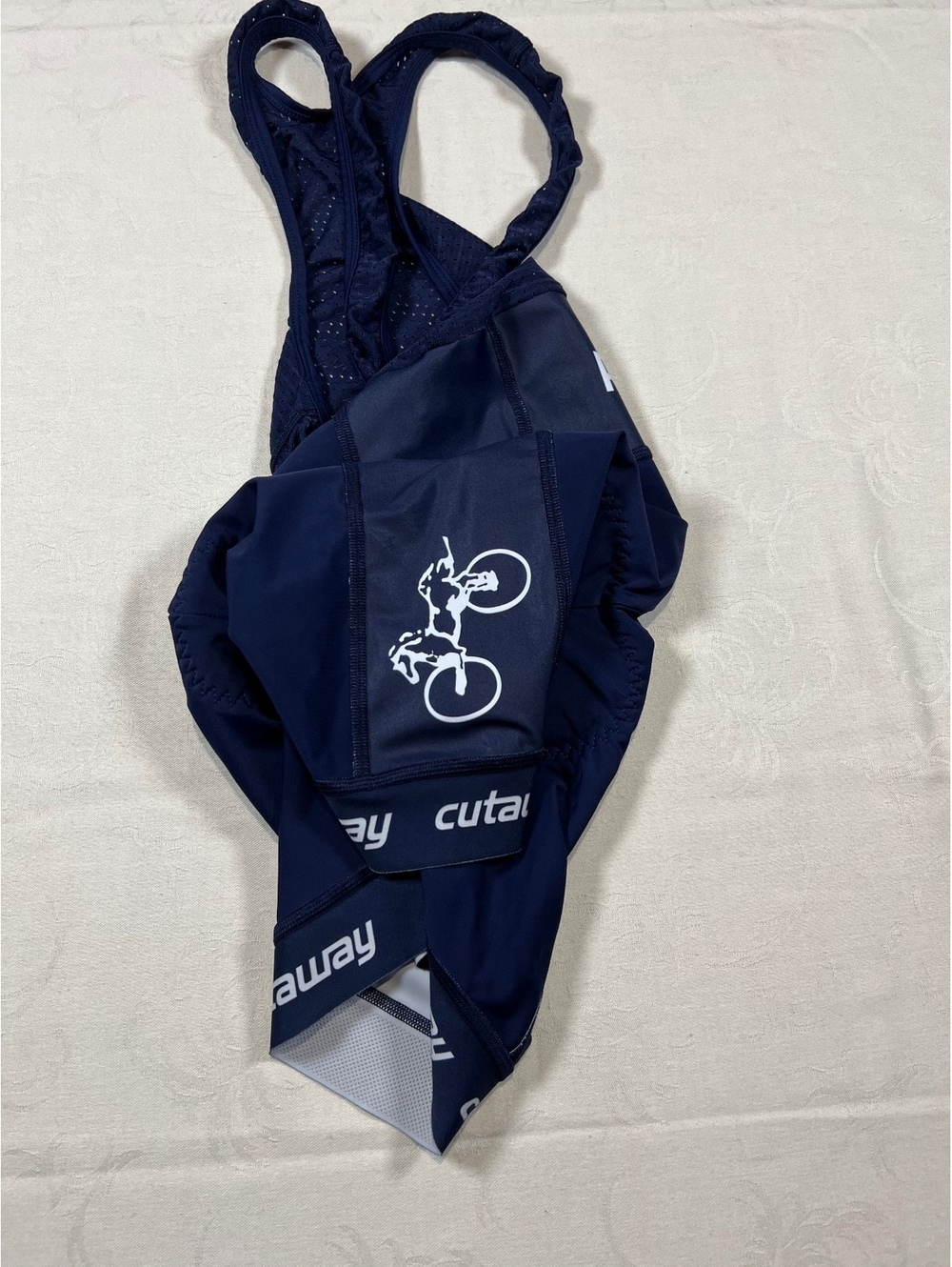 Cutaway Cycling Padded Bib Shorts Pony Shop Size XL Navy Blue